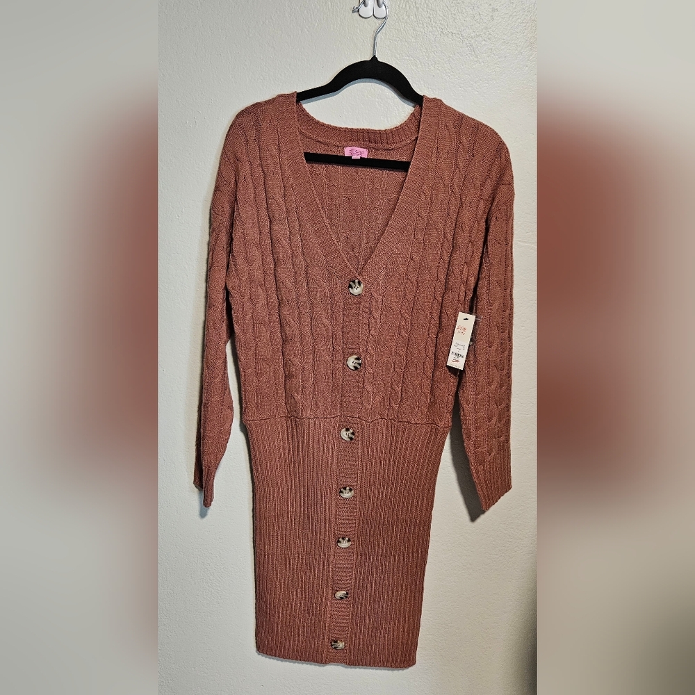 Mi Ami Brown Sweater Dress NWT Size S